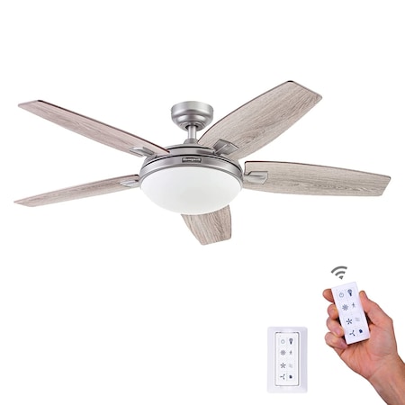 Honeywell Carmel, 48 in. Ceiling Fan with Light & Remote Control, Pewter 51965-40